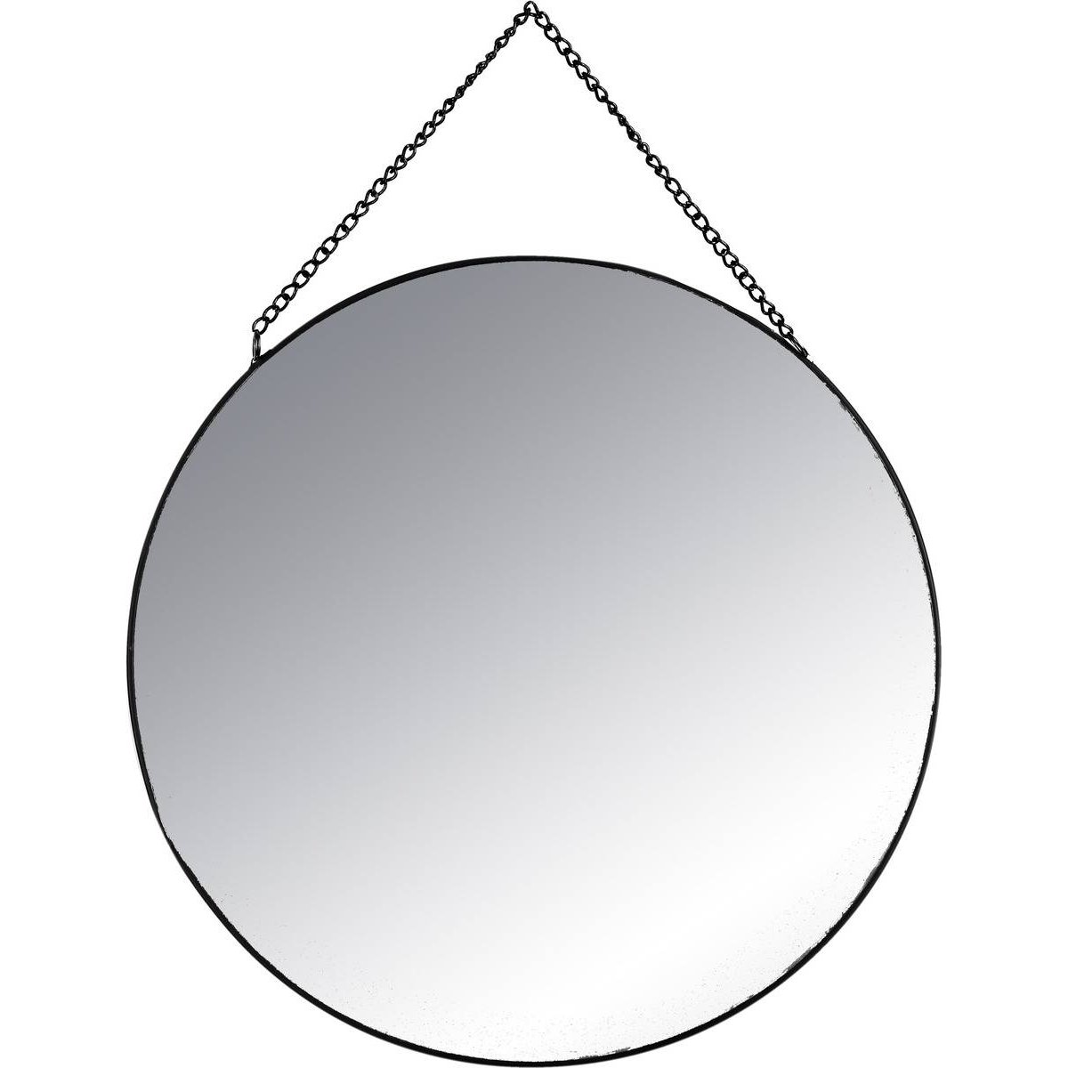 Set de 3 miroirs ronds à suspendre en métal LENY noir, ATMOSPHERA