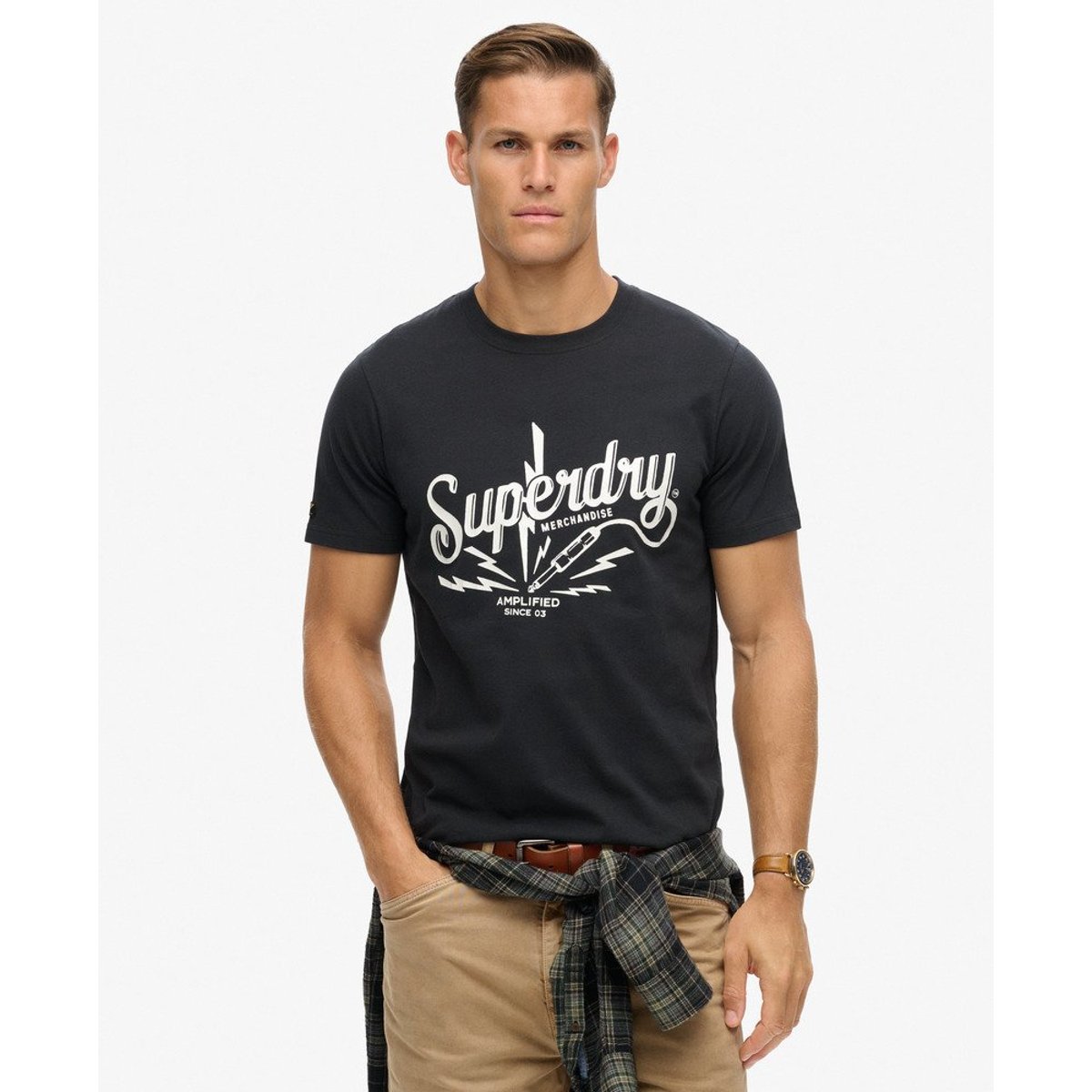 T-shirt Vintage Merch Store noir clair noir, SUPERDRY