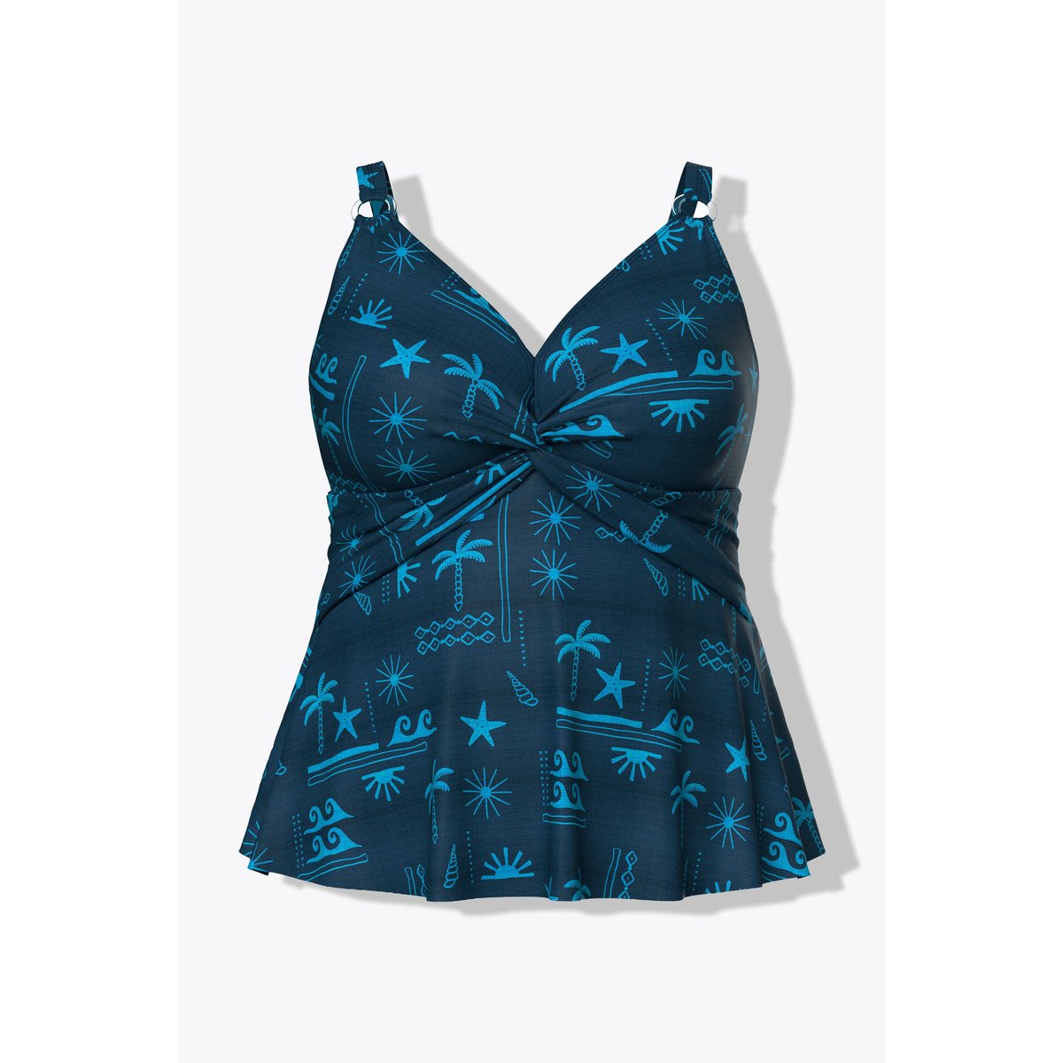 Tankini avec bonnets souples bleu foncé, ULLA POPKEN