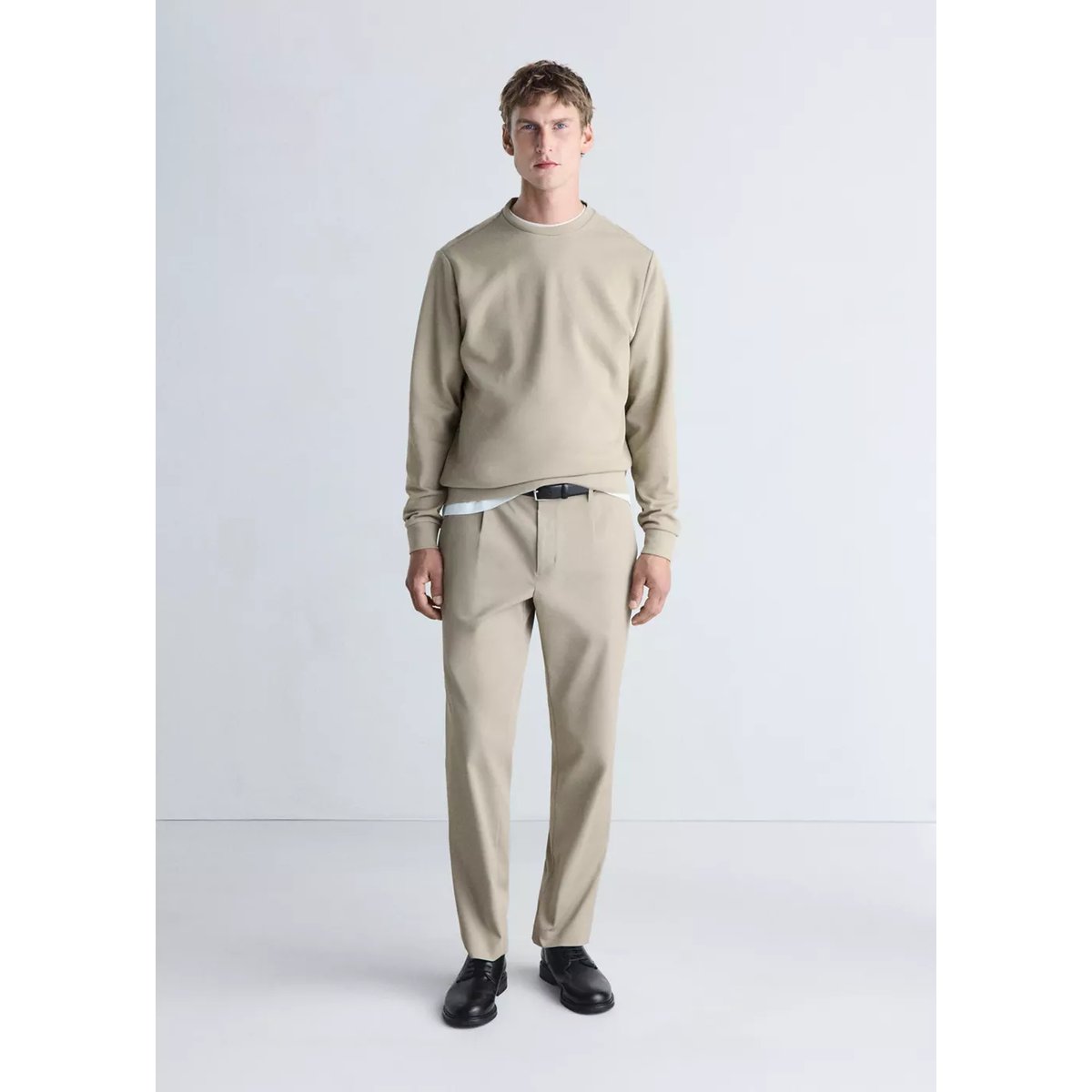 Pantalon regular fit Thermolite® beige, MANGO MAN