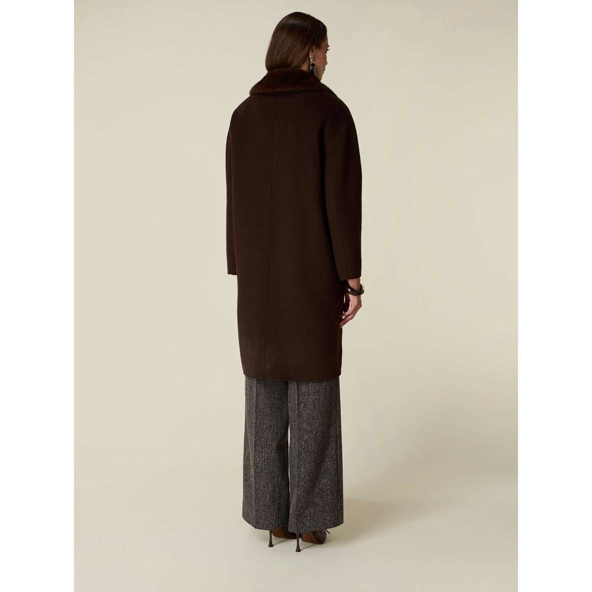Manteau croisé marron, OLTRE