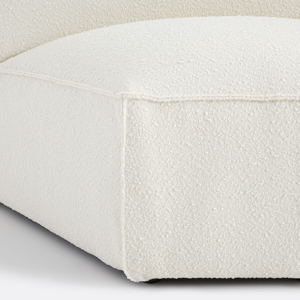 Elément d'angle ouvert pour canapé modulable, en bouclette, SEVEN ecru, LA REDOUTE INTERIEURS