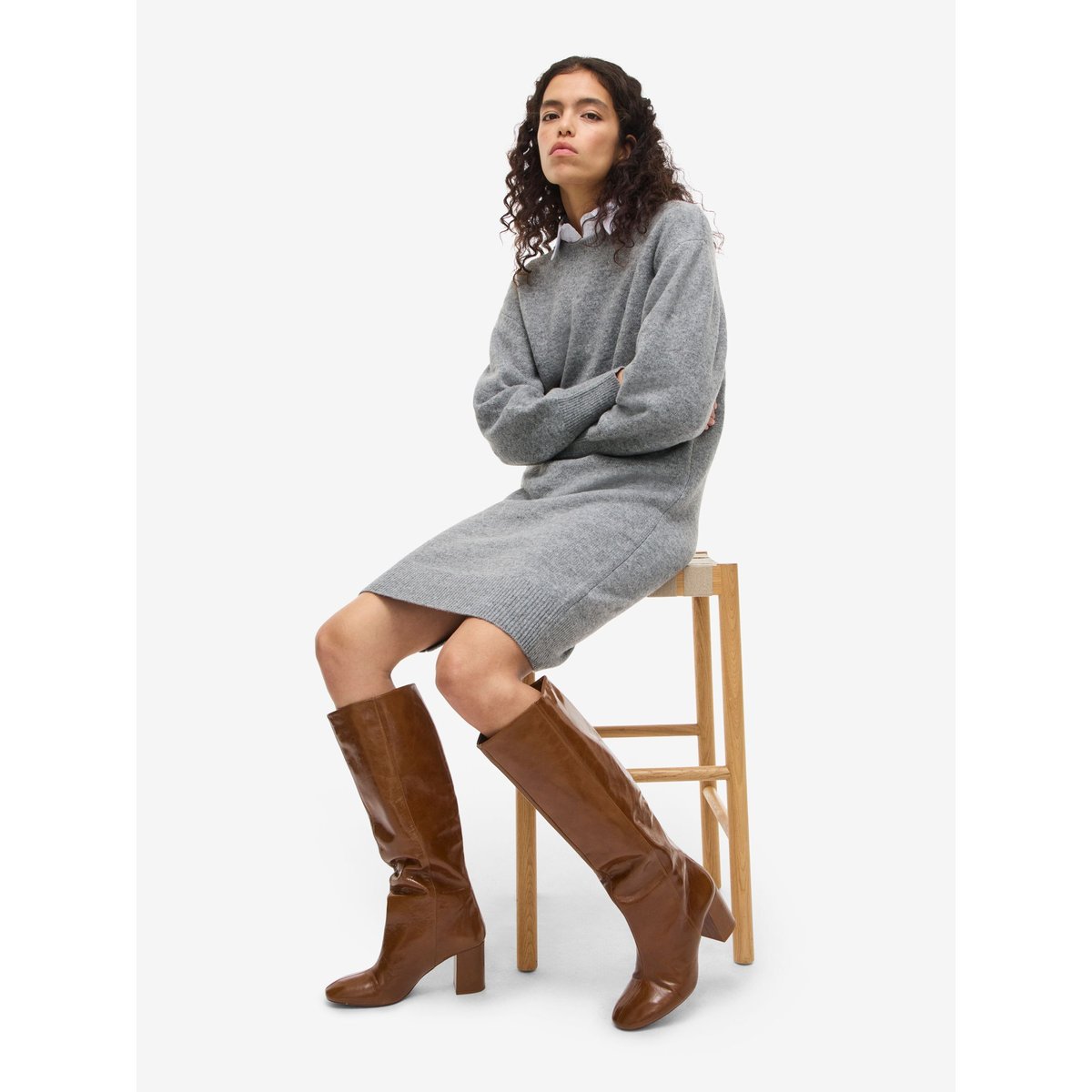 Mini-Robe medium grey melange, NOISY MAY