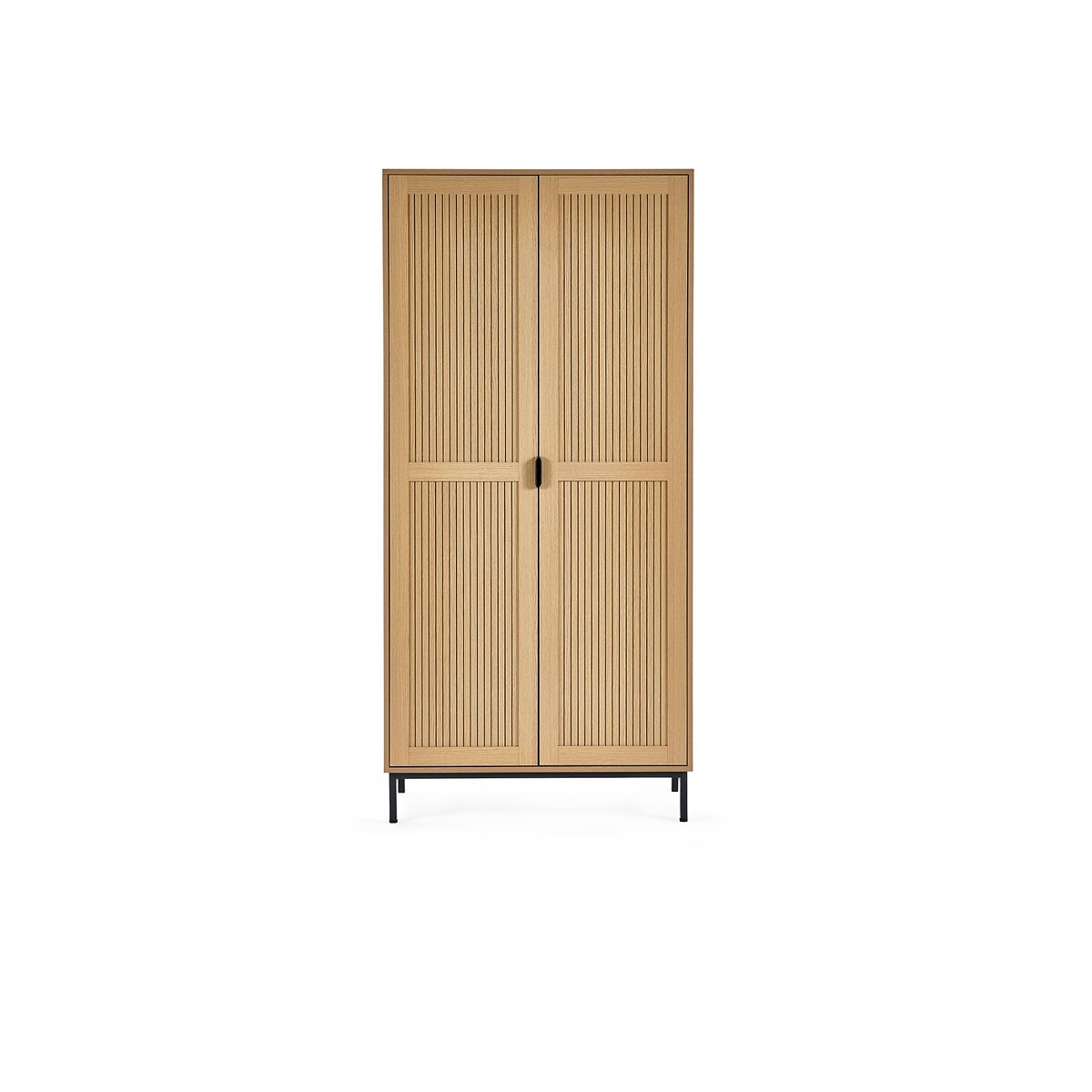 Gia Slatted Oak 2 Door Wardrobe oak, SO'HOME