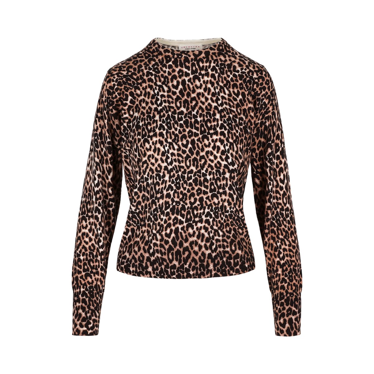 Pull à imprimé léopard lt beige, LOLALIZA