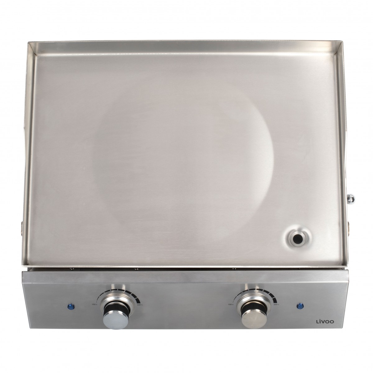 Plancha électrique inox 2 thermostats couleur unique, LIVOO