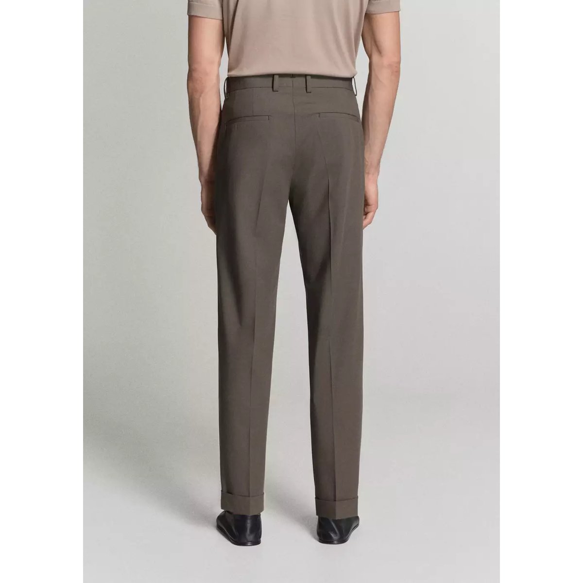 Pantalon costume Boston regular fit marron moyen, MANGO MAN