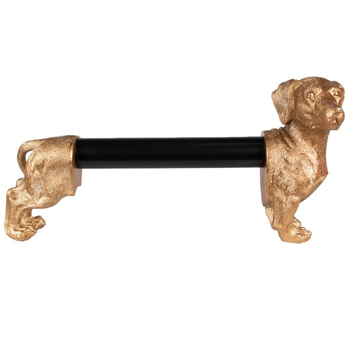 Dérouleur essuie-tout à poser chien doré 46x15x23cm doré, WADIGA