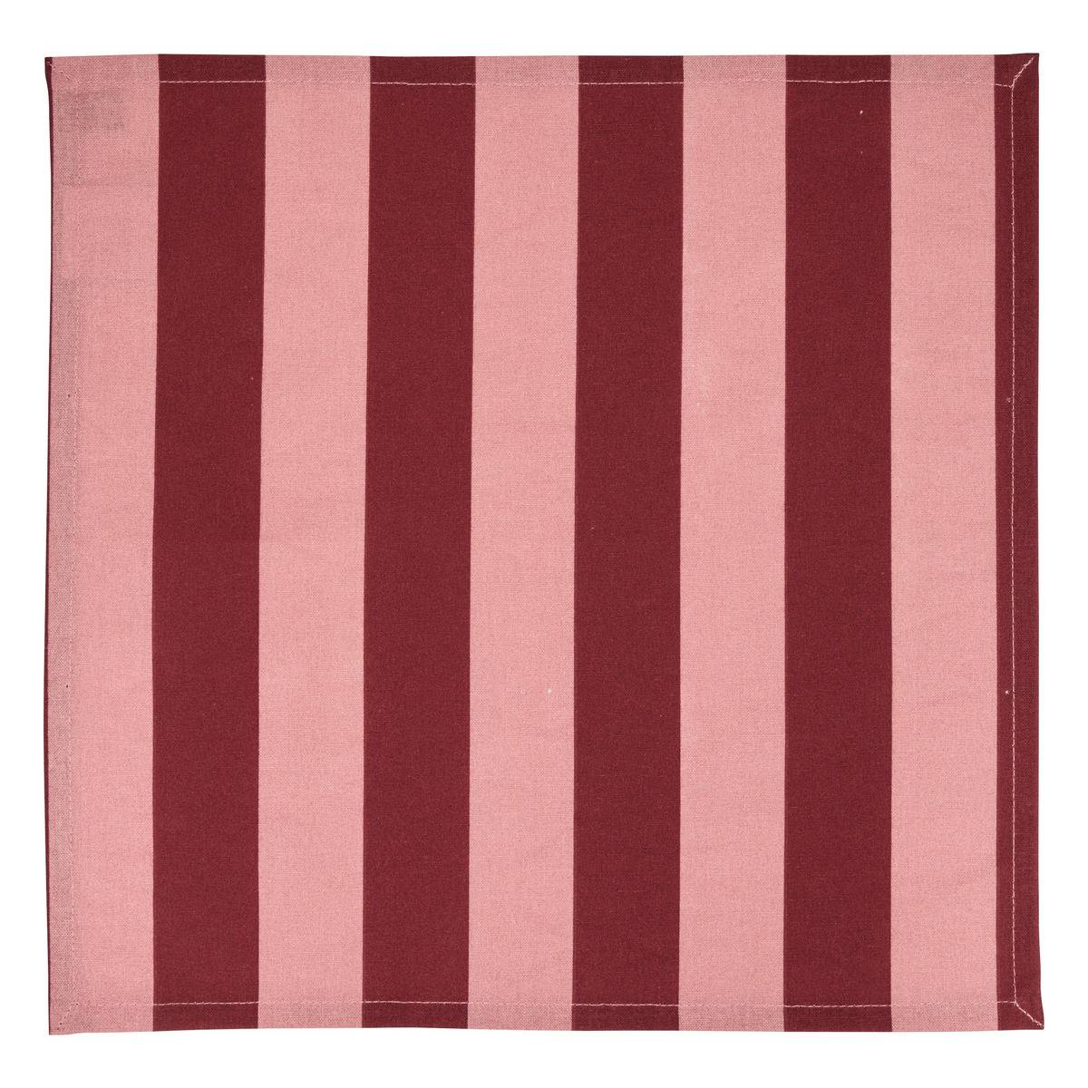 Lot de 4 serviettes de table CHERRY rouge carmin, ATMOSPHERA