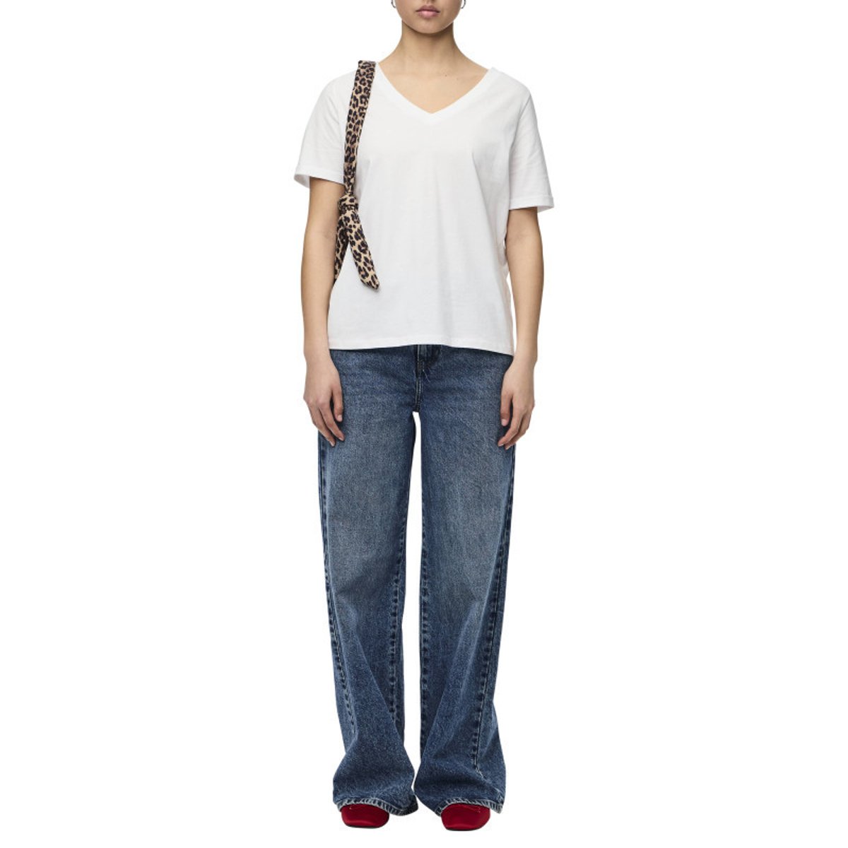 T-Shirt bright white, PIECES