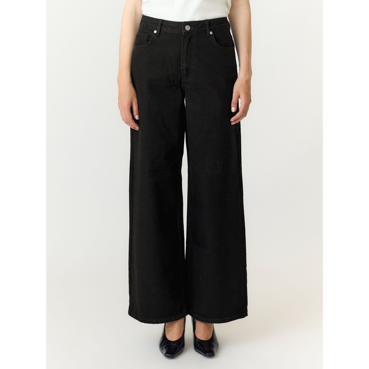 Jean À Coupe Ample noir - black1, YAS