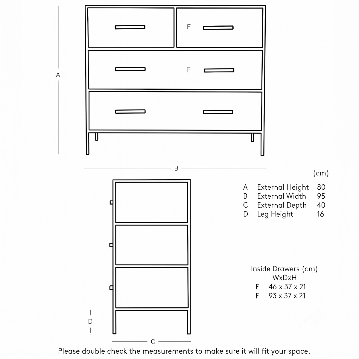 Stepney Metal 4 Drawer Chest Of Drawers gunmetal black, SWOON