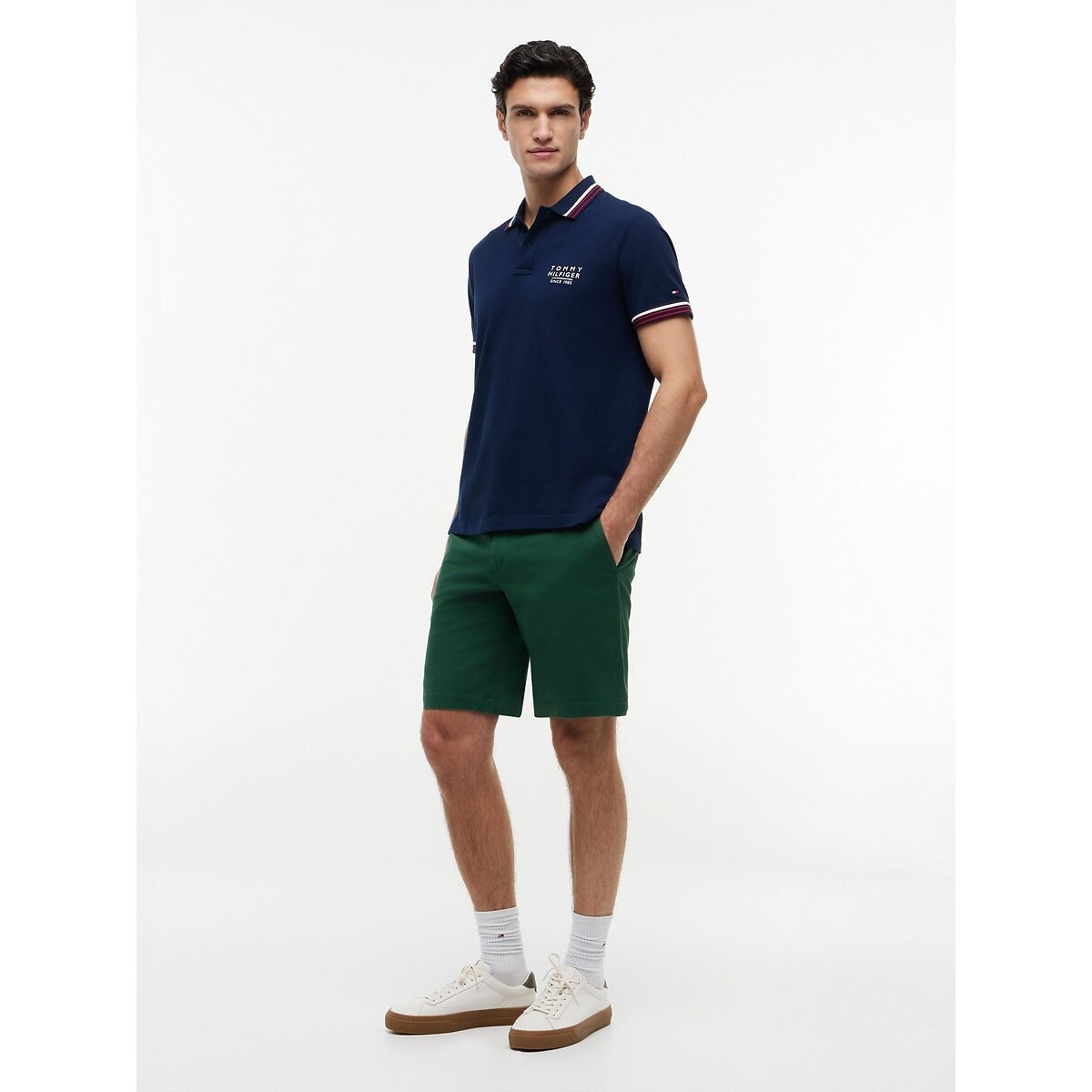 Polo de mangas curtas marinho, TOMMY HILFIGER