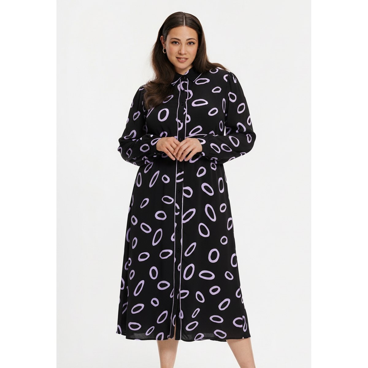 Robe imprimée noir, YOEK