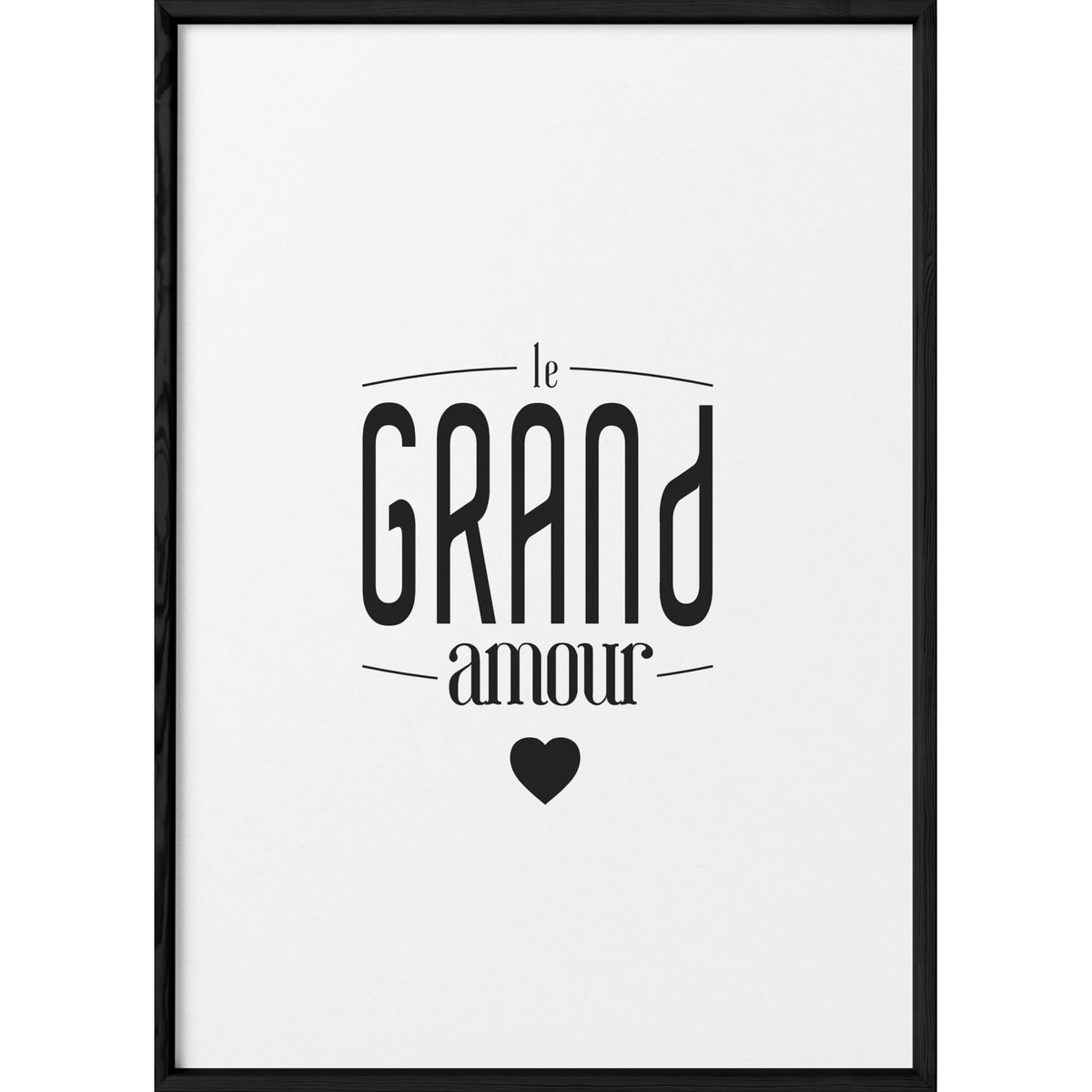 Poster 'Le grand Amour' blanc, L'AFFICHERIE
