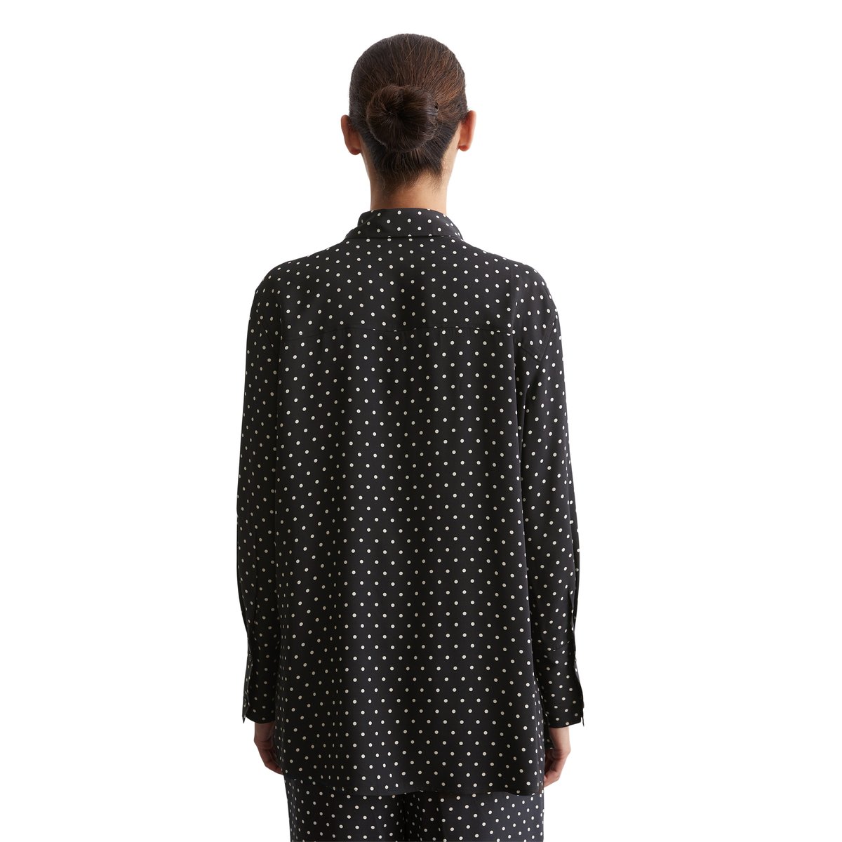Blouse longue regular en LENZING™ ECOVERO™ noir, MARC O'POLO