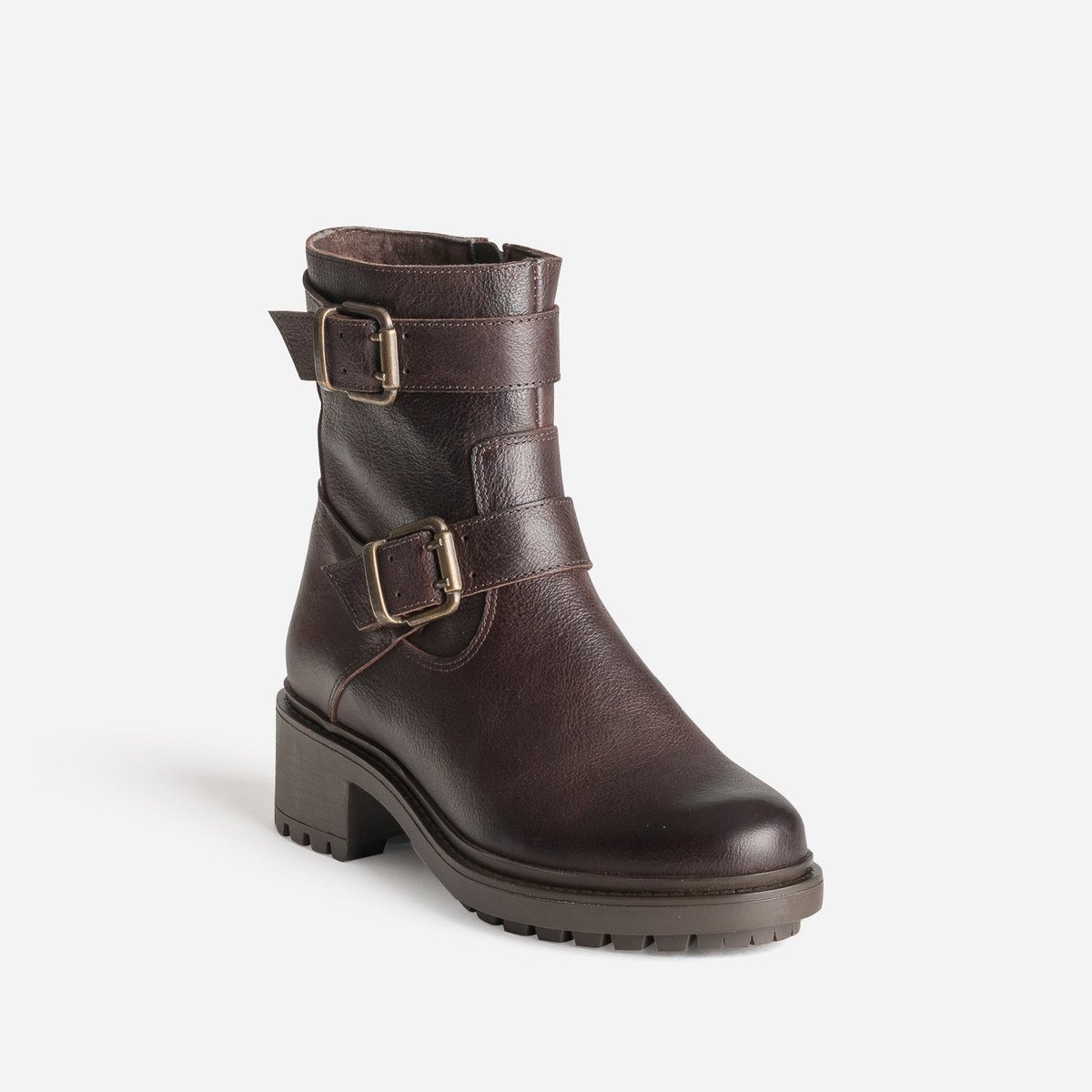 Boots en cuir LIANA chocolat, TEXTO
