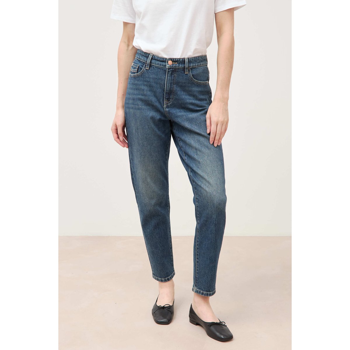 Jeans mom 7/8ème bleu, BONOBO