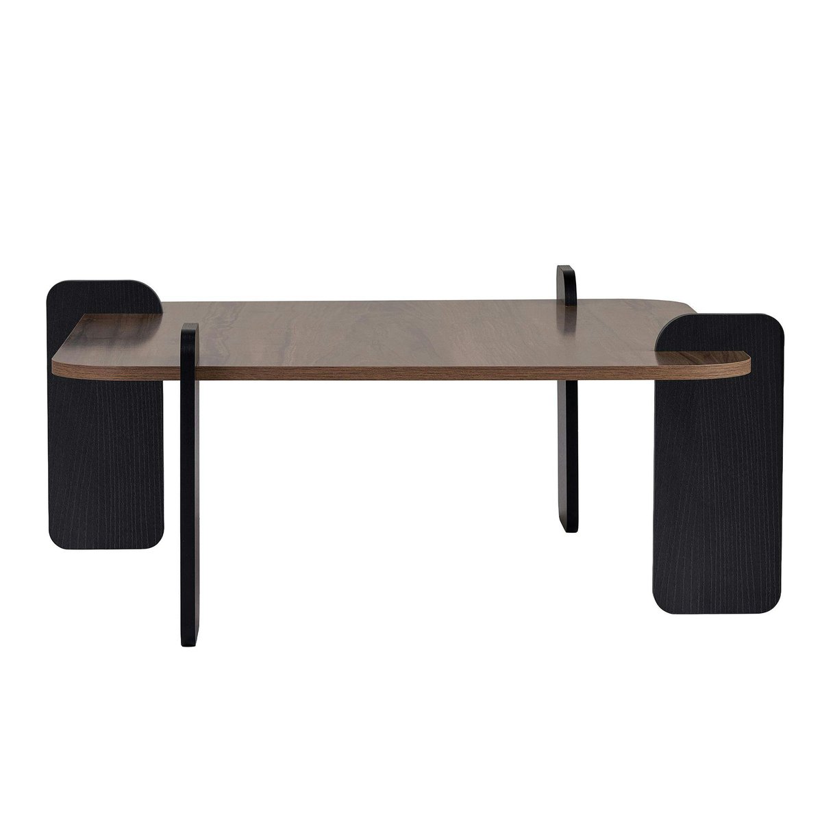 Table basse carrée en bois design MARFA noyer, PIER IMPORT