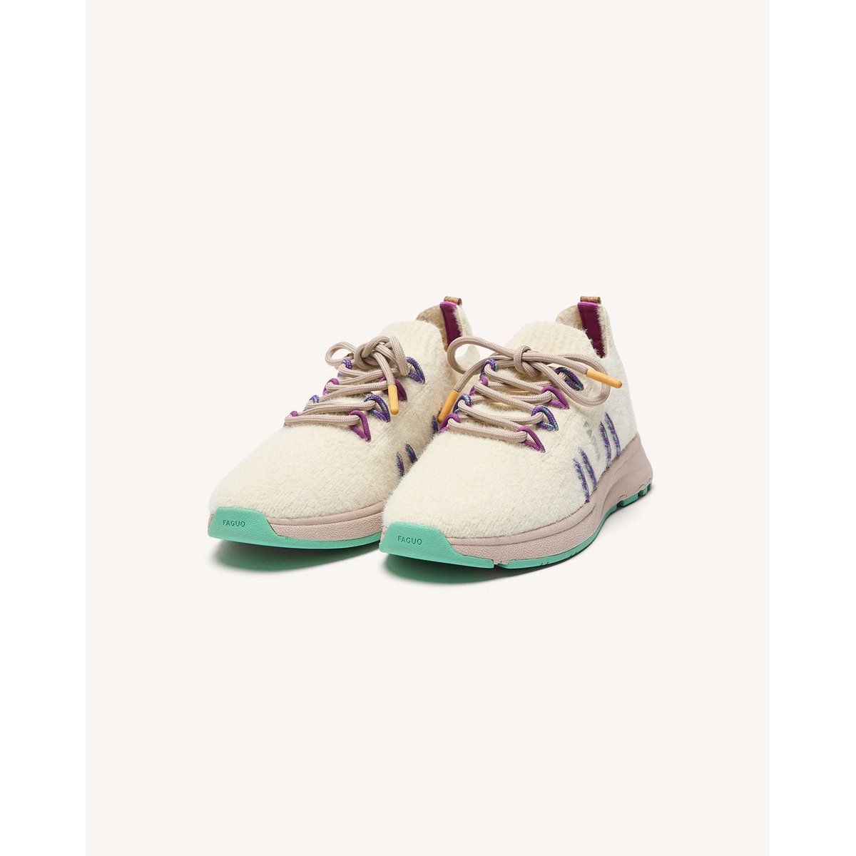 Running HEARTWOOD blanc et vert clair, FAGUO