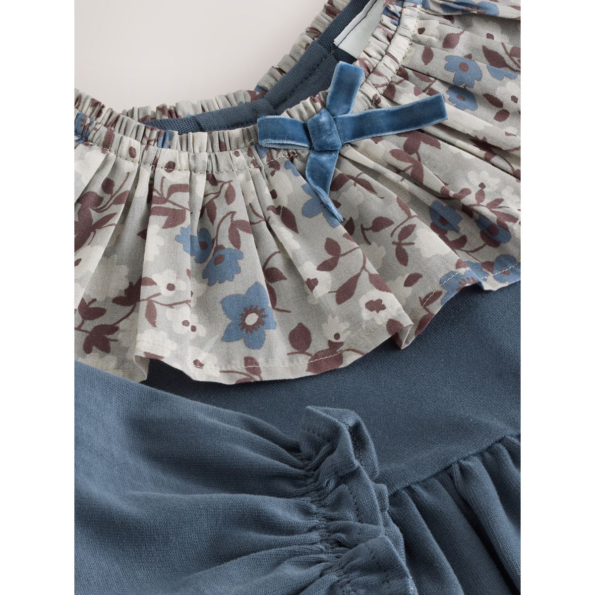 Robe à col et manches longues bleu, NEXT