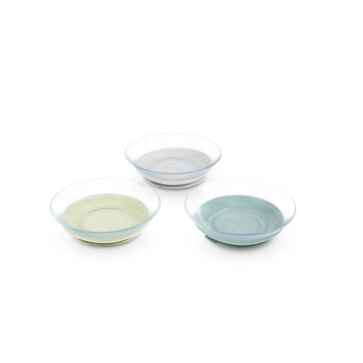 Coffret 3 assiettes en verre BEABA x DURALEX vert-de-gris, BEABA