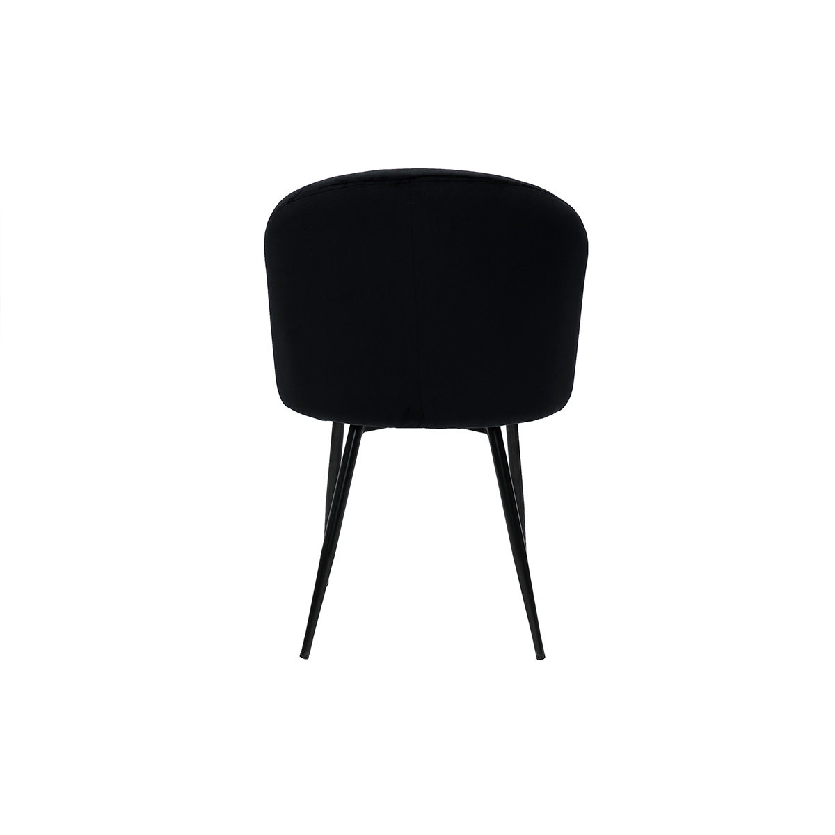 Chaises design en tissu velours et métal noir (lot de 2) VANITY noir, MILIBOO