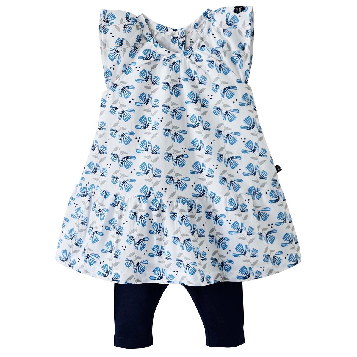 Ensemble robe legging court menthe a l'eau bleu, SUCRE D'ORGE