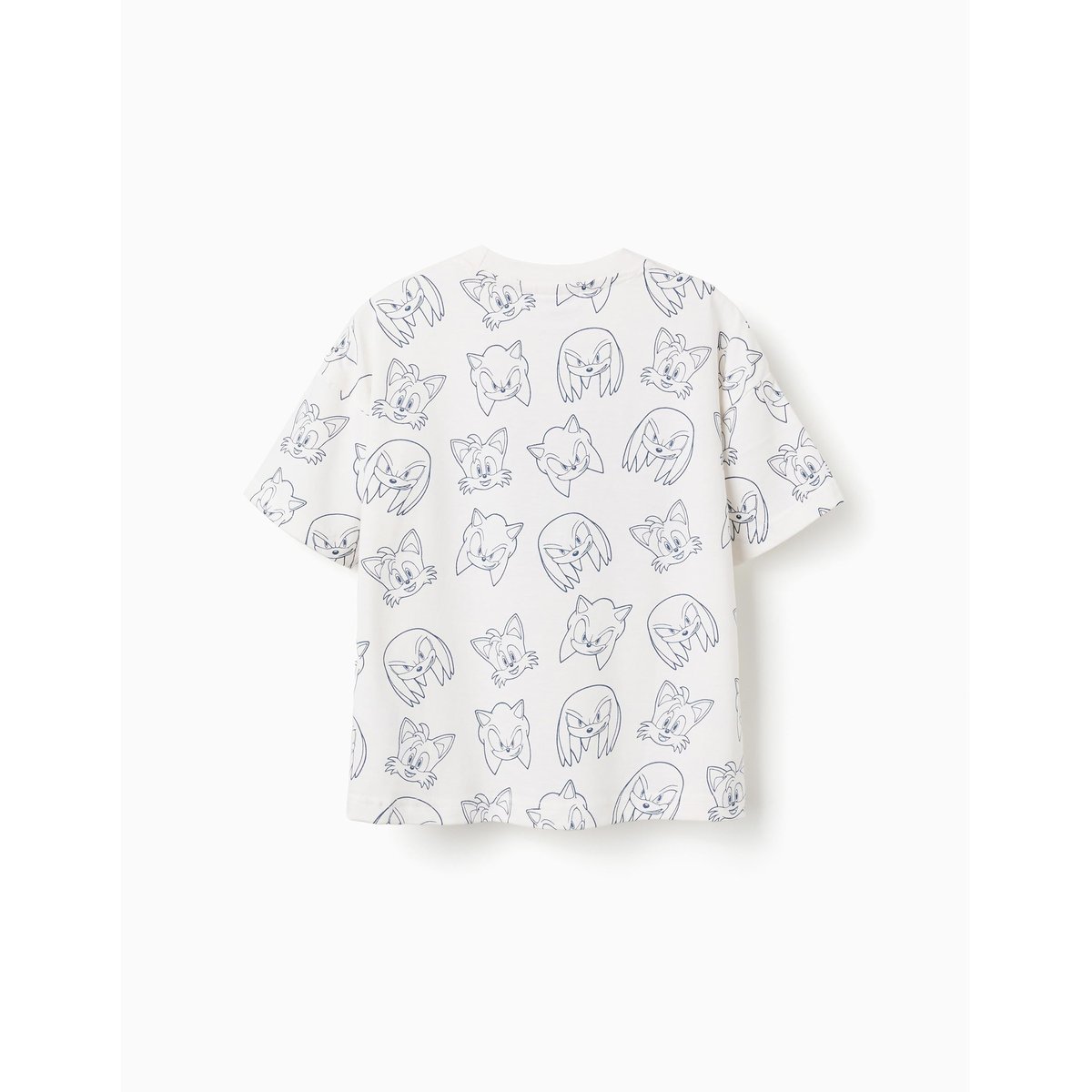 T-shirt en coton avec imprimé Team Sonic blanc, ZIPPY