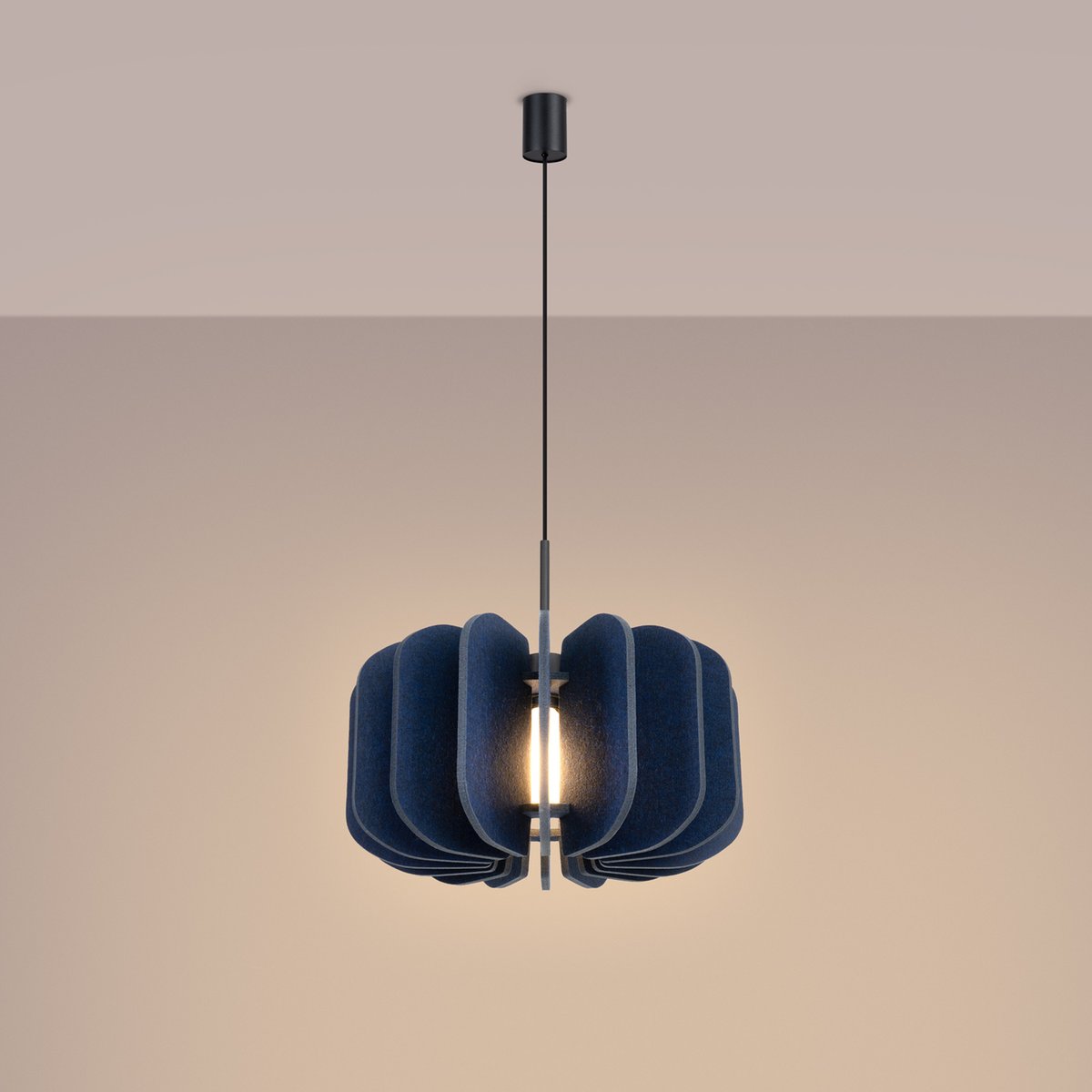 Suspension Feutre Bleu E27 1 Mula bleu, EDEN