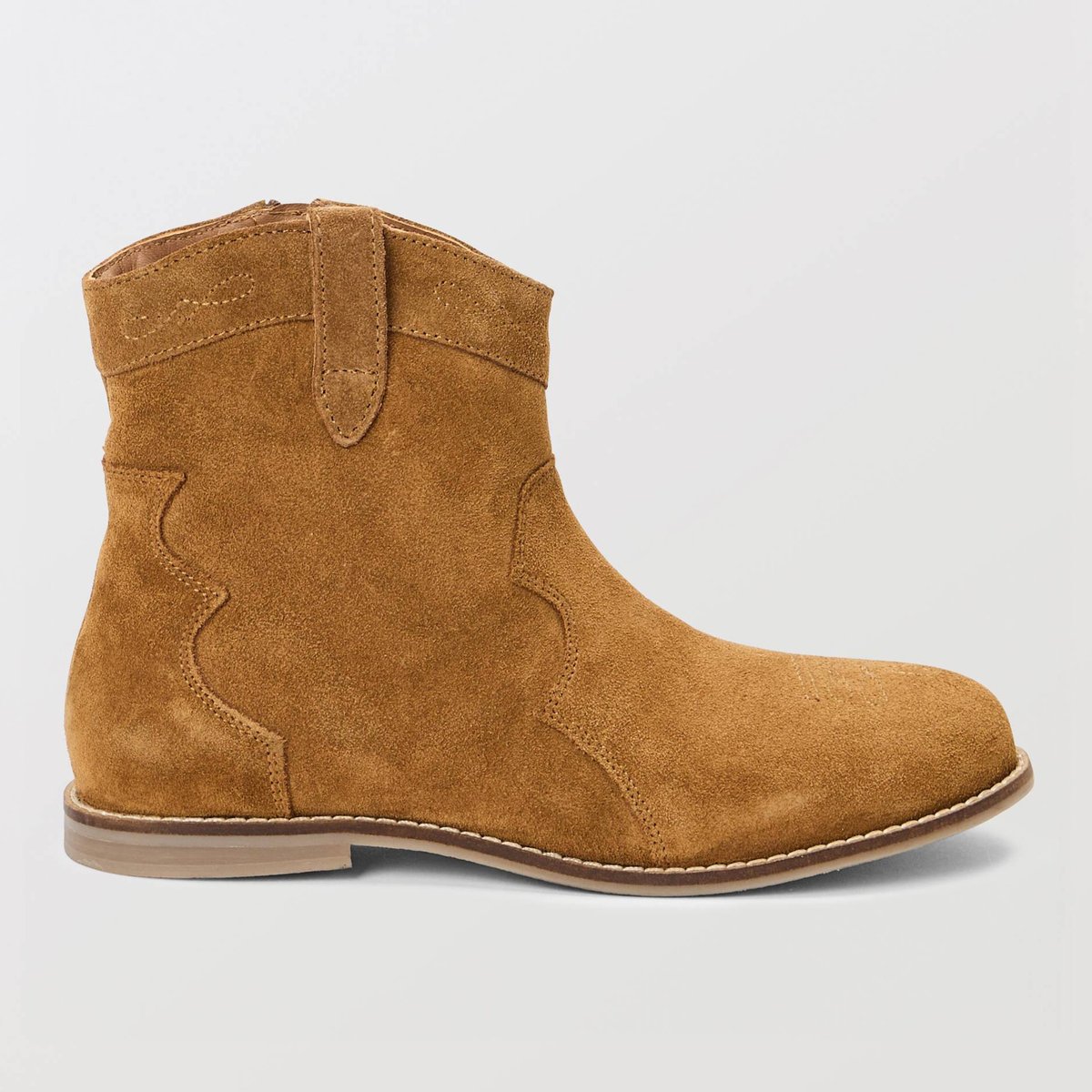 Bottines en cuir tan access, MONOPRIX