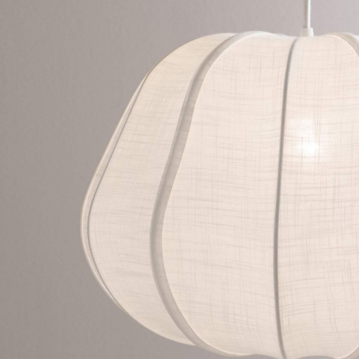 Lampe suspension organique tissu Halo blanc, IB LAURSEN