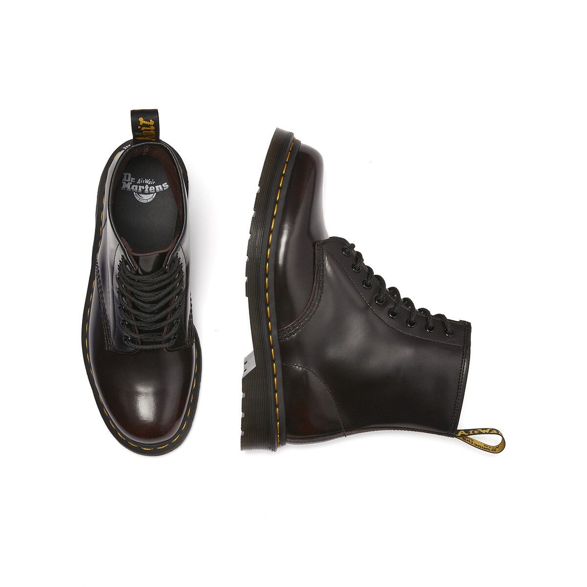 Boots 1460 en cuir Arcadia rouge foncé, DR. MARTENS