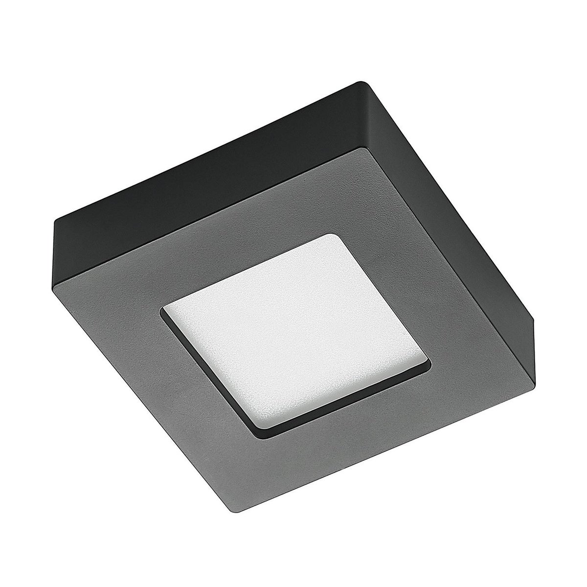 Plafonnier en aluminium moderneLED, Alette noir, blanc, PRIOS
