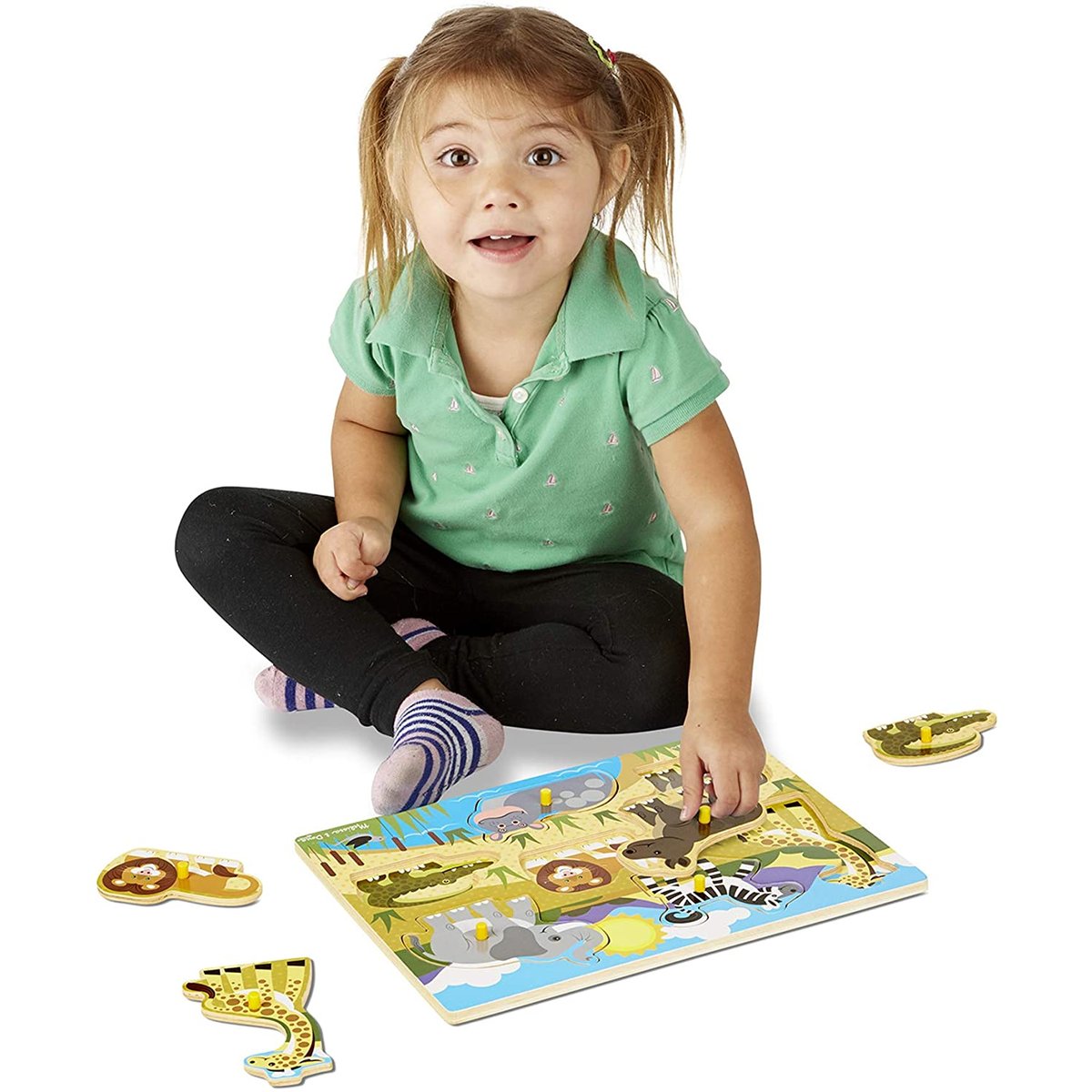 Puzzle formes savane 7 pièces beige, MELISSA & DOUG