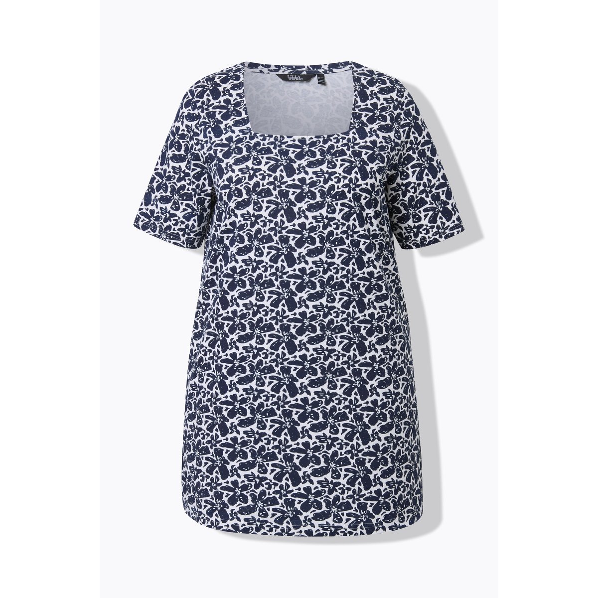 T-shirt long marine, ULLA POPKEN