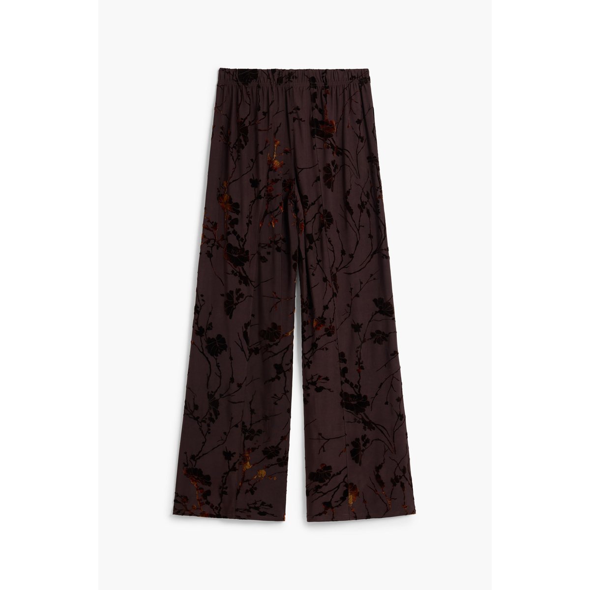 Pantalon long floqué marron, DESIGUAL