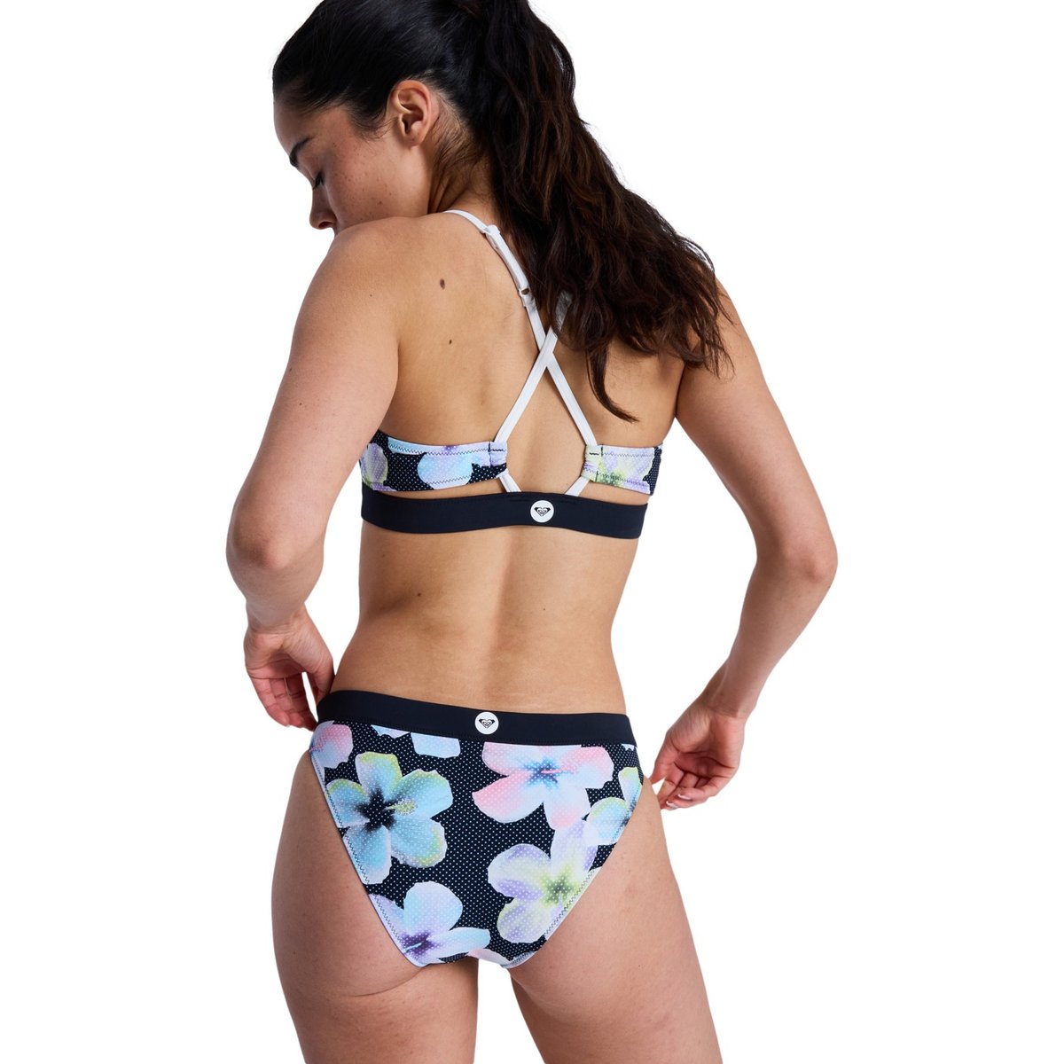 Bas de maillot de bain culotte bikini. noir anthracite im fleur real, ROXY
