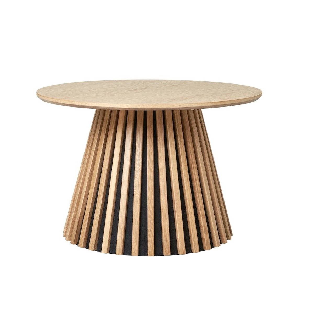 Table basse ronde plaqué chêne - OSAKA marron clair, HOUSE NORDIC