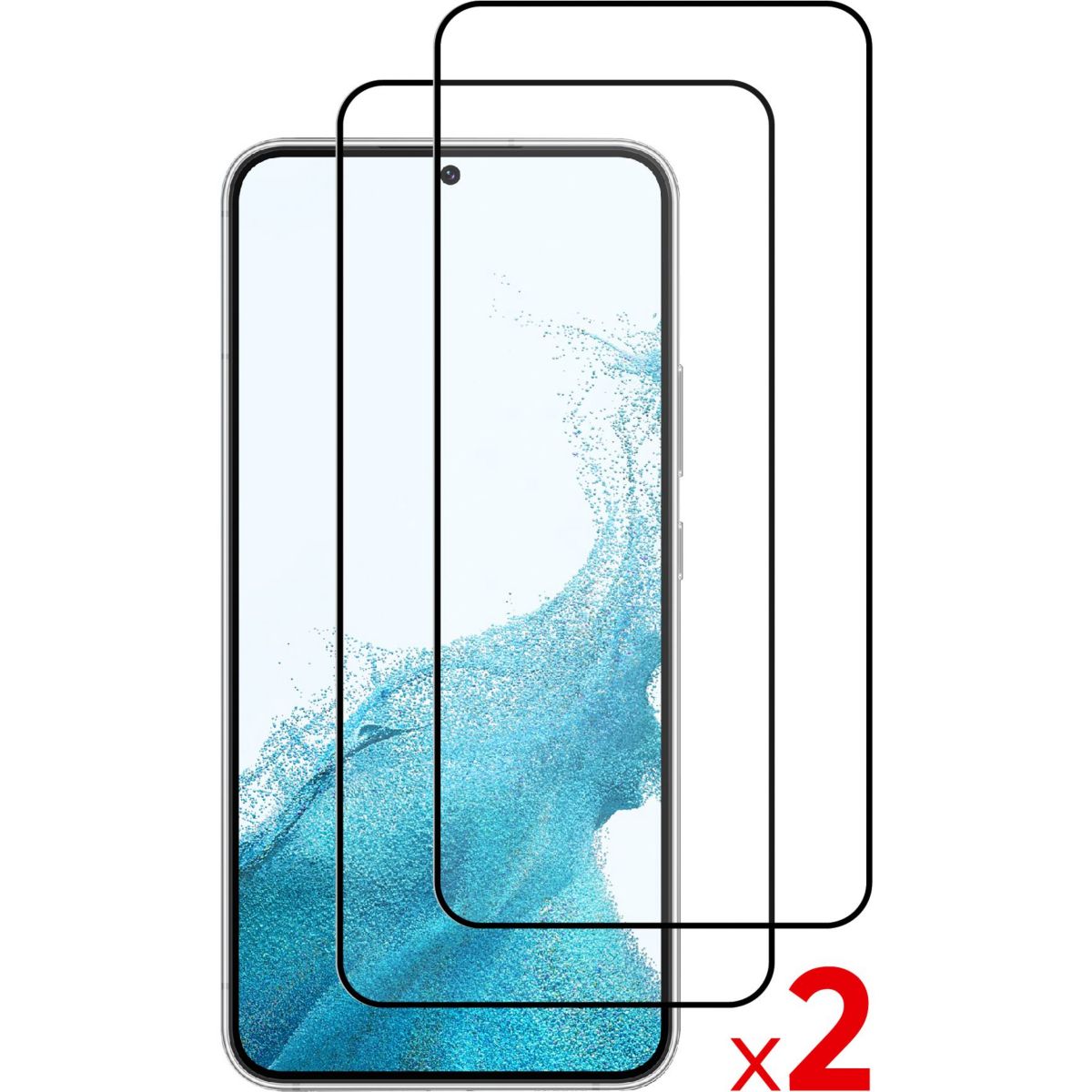 Pack Samsung S23+ Coque souple + verre trempe transparent, ESSENTIEL B