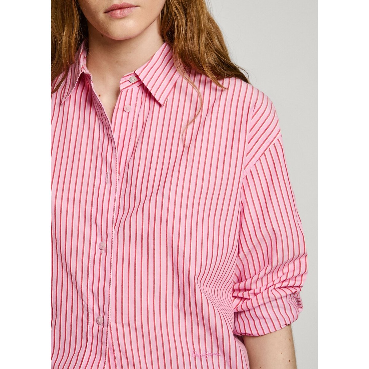 Finely Striped Blouse pink, PEPE JEANS