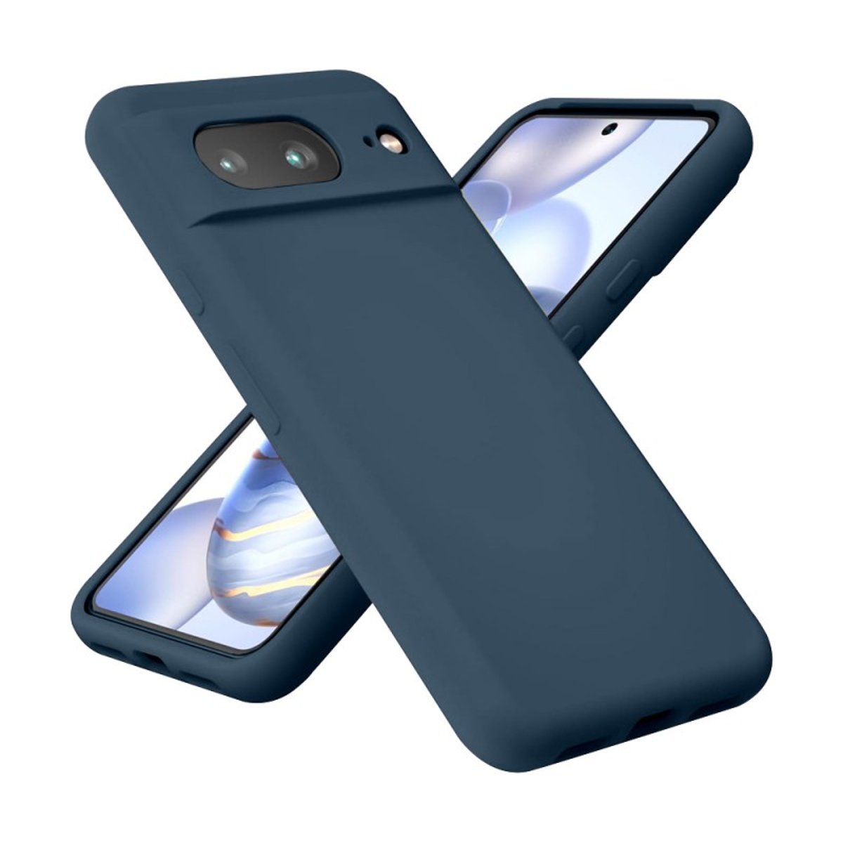 Coque Pixel 8 antichoc + 2 vitres bleu, EVETANE