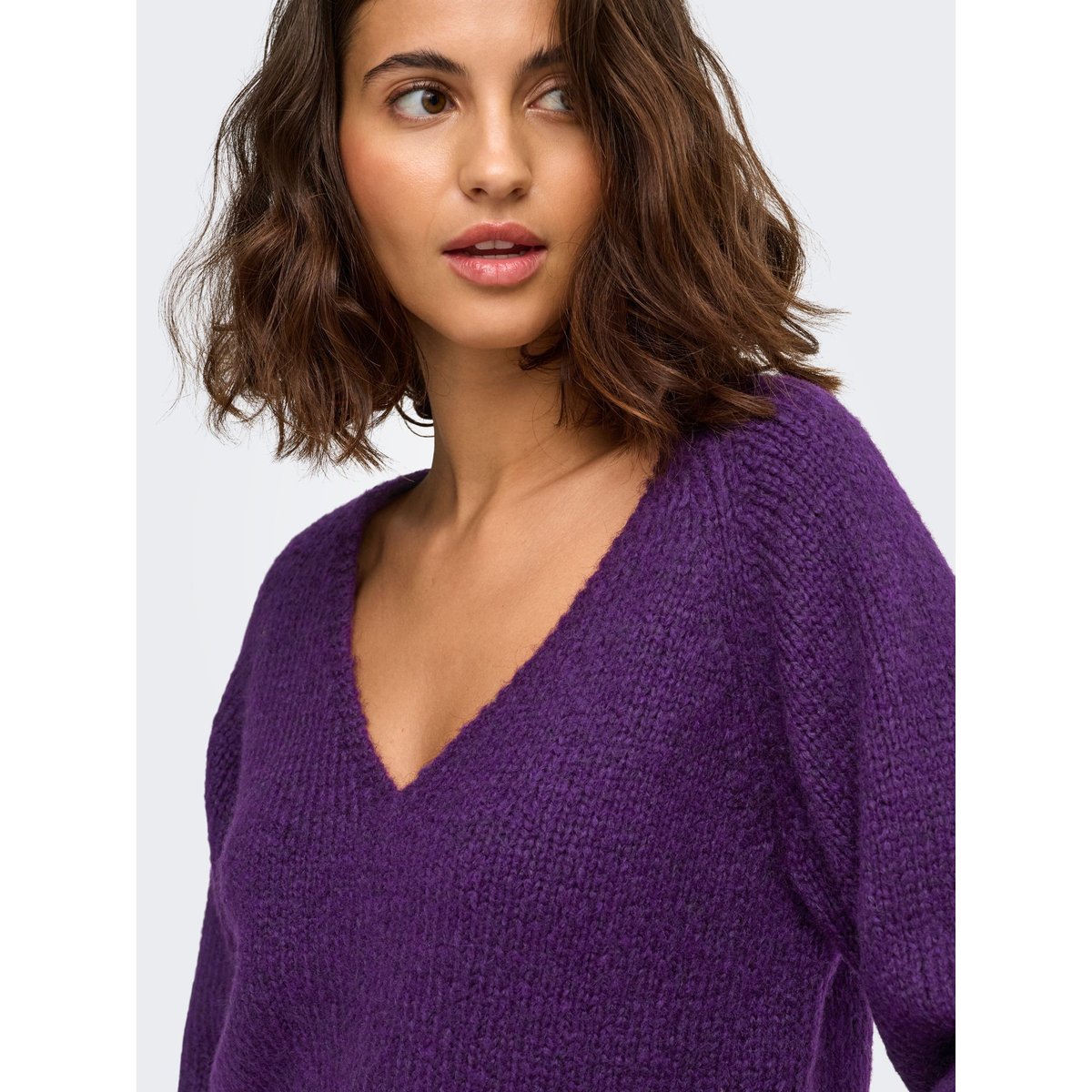 Pull En Maille violette - acai 1, ONLY