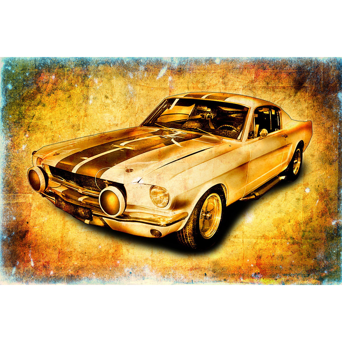 Tableau moderne mustang tableau alu dibond, HEXOA