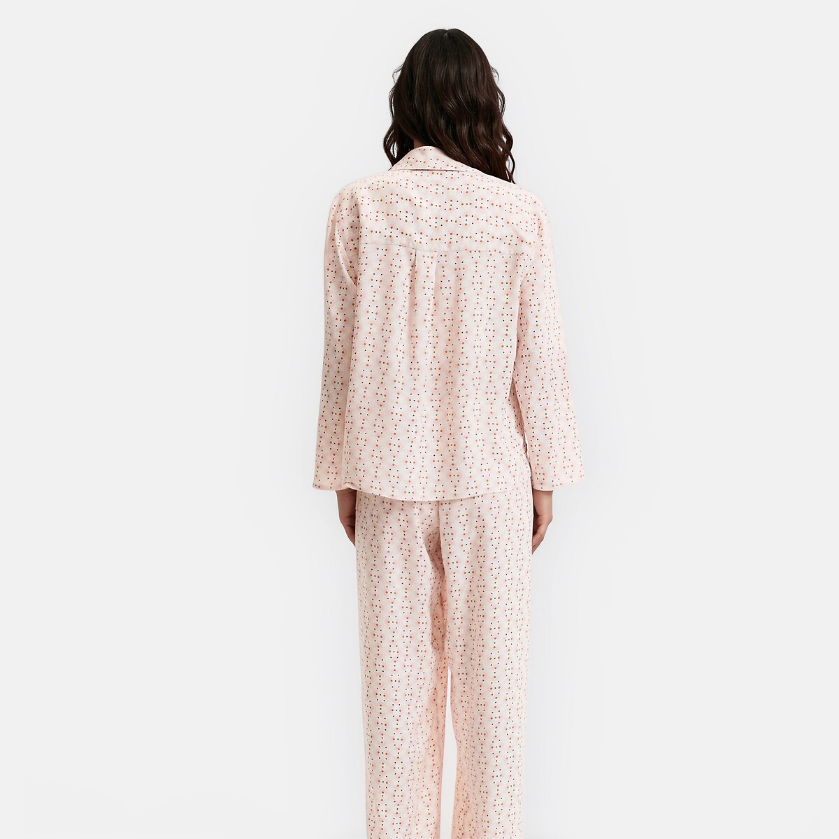 Pyjama fluide imprimé pois, viscose imprimé, ANNE WEYBURN