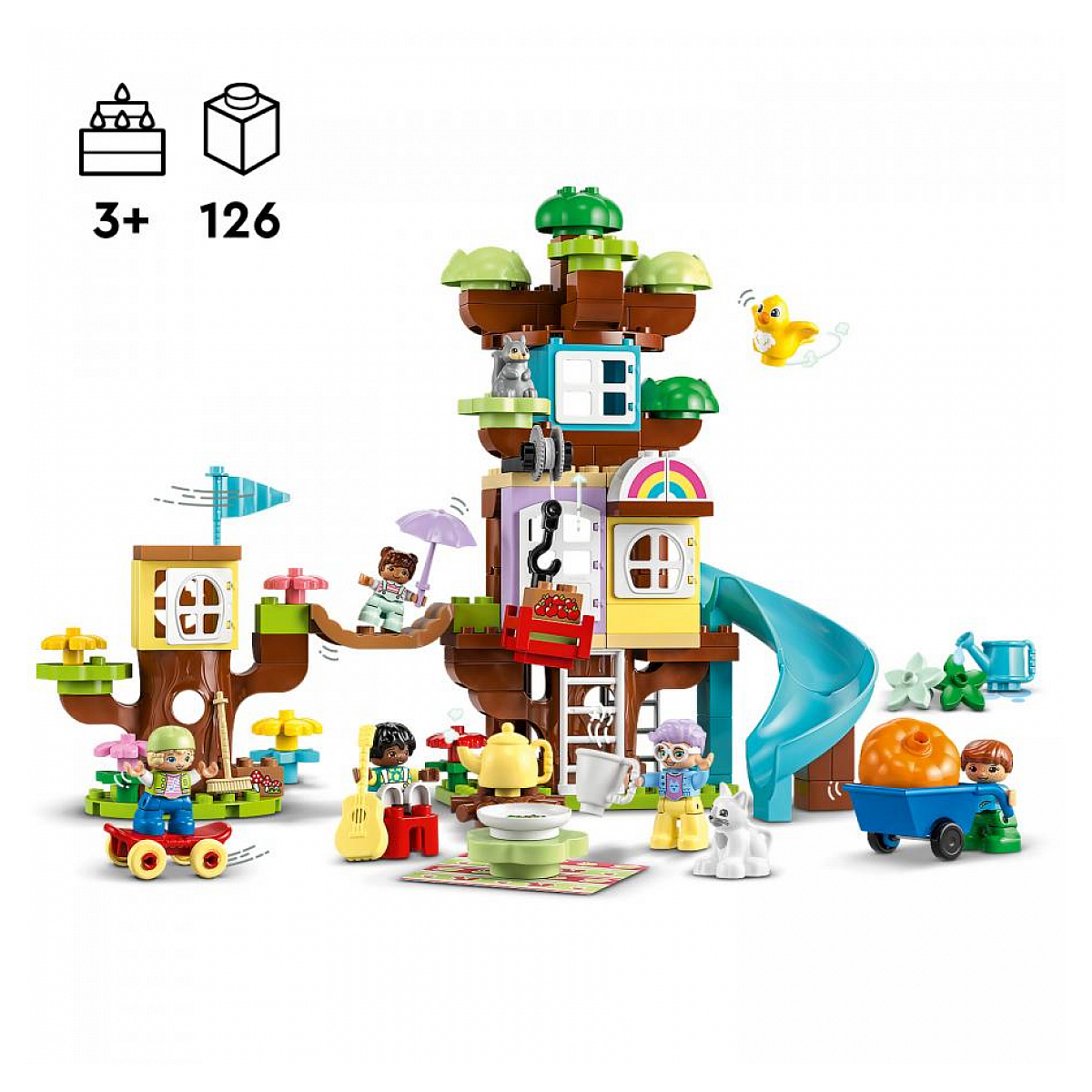 LEGO DUPLO - Cabane dans l'arbre 3-en-1 - 10993 pour les petits aventuriers multicolore, LEGO