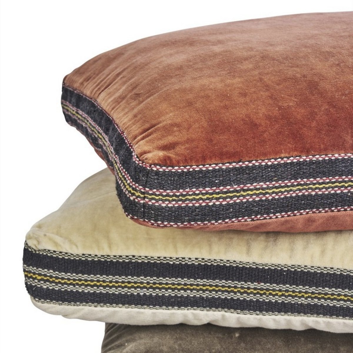 Coussin de chaise galette velours rouge bordeaux, MADAM STOLTZ
