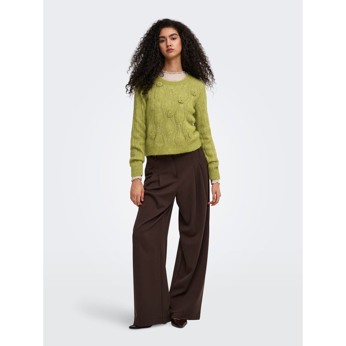 Pull En Maille verte - cardamom seed 1, ONLY