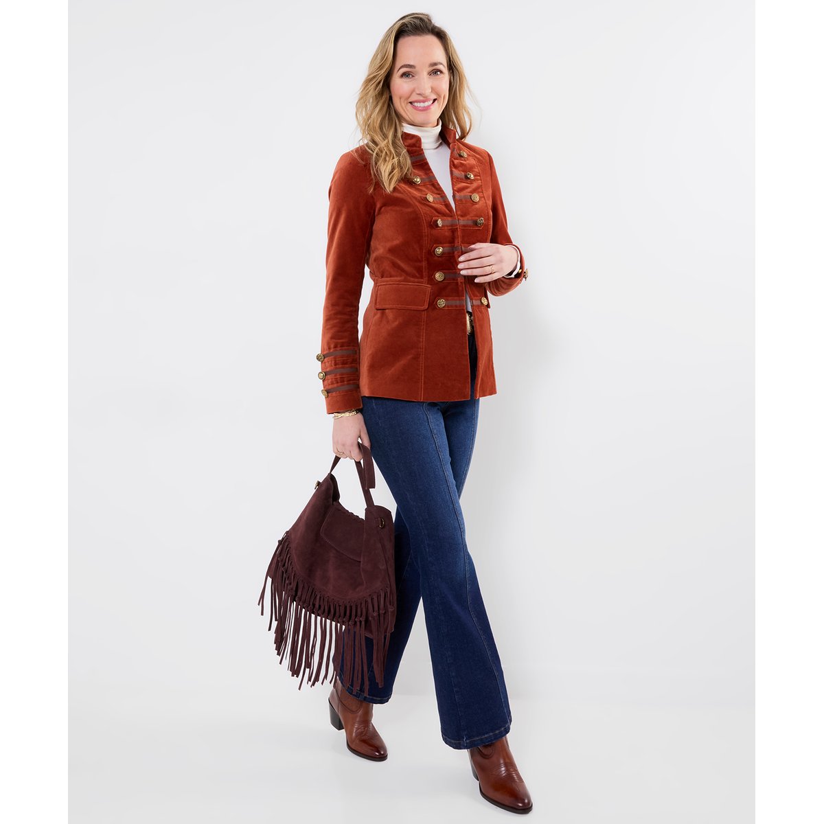 Veste Militaire en Moleskine Amber rouge, JOE BROWNS