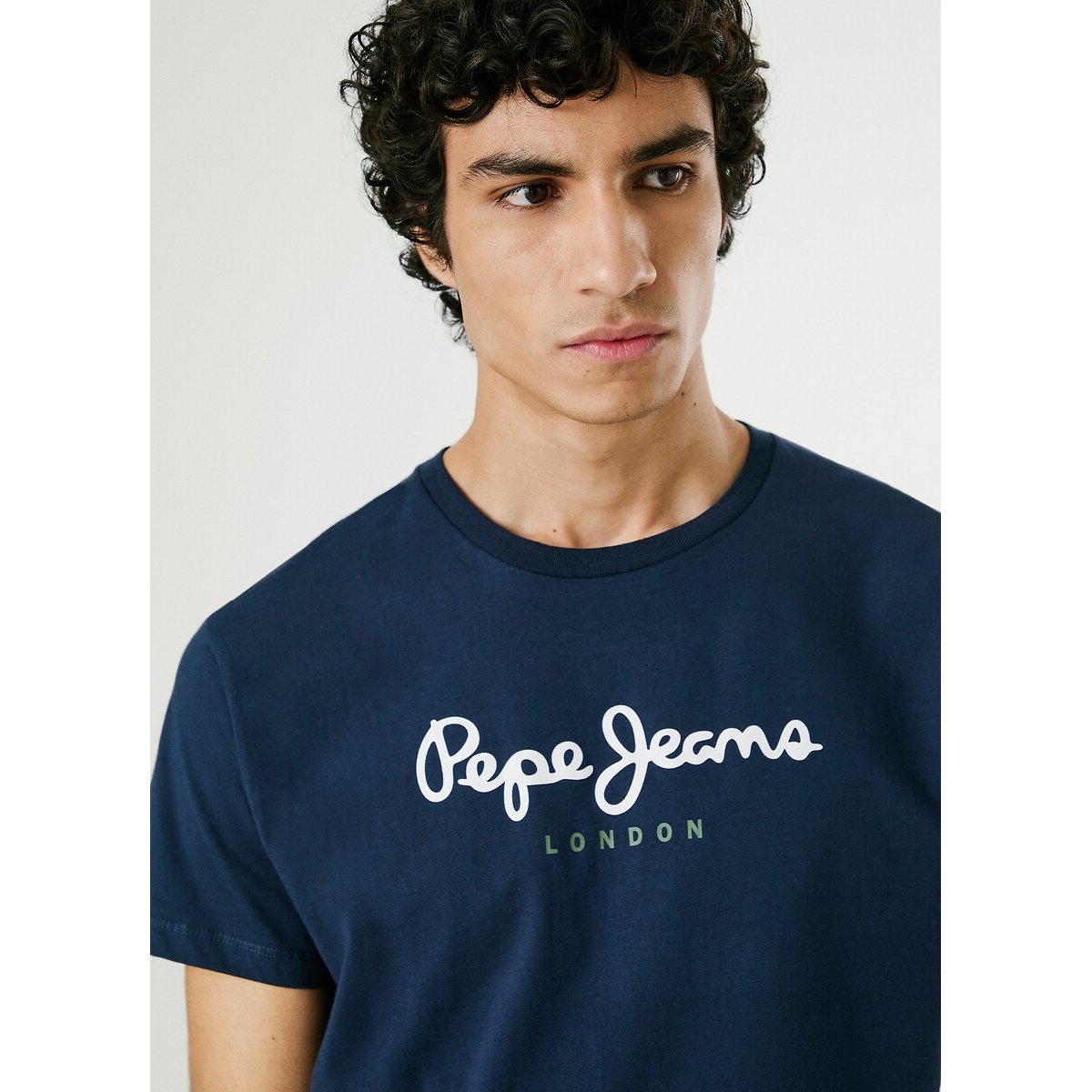 T-shirt col rond Eggo bleu marine, PEPE JEANS